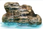 Large Faux Rock Garden Waterfalls LEW-003-Med